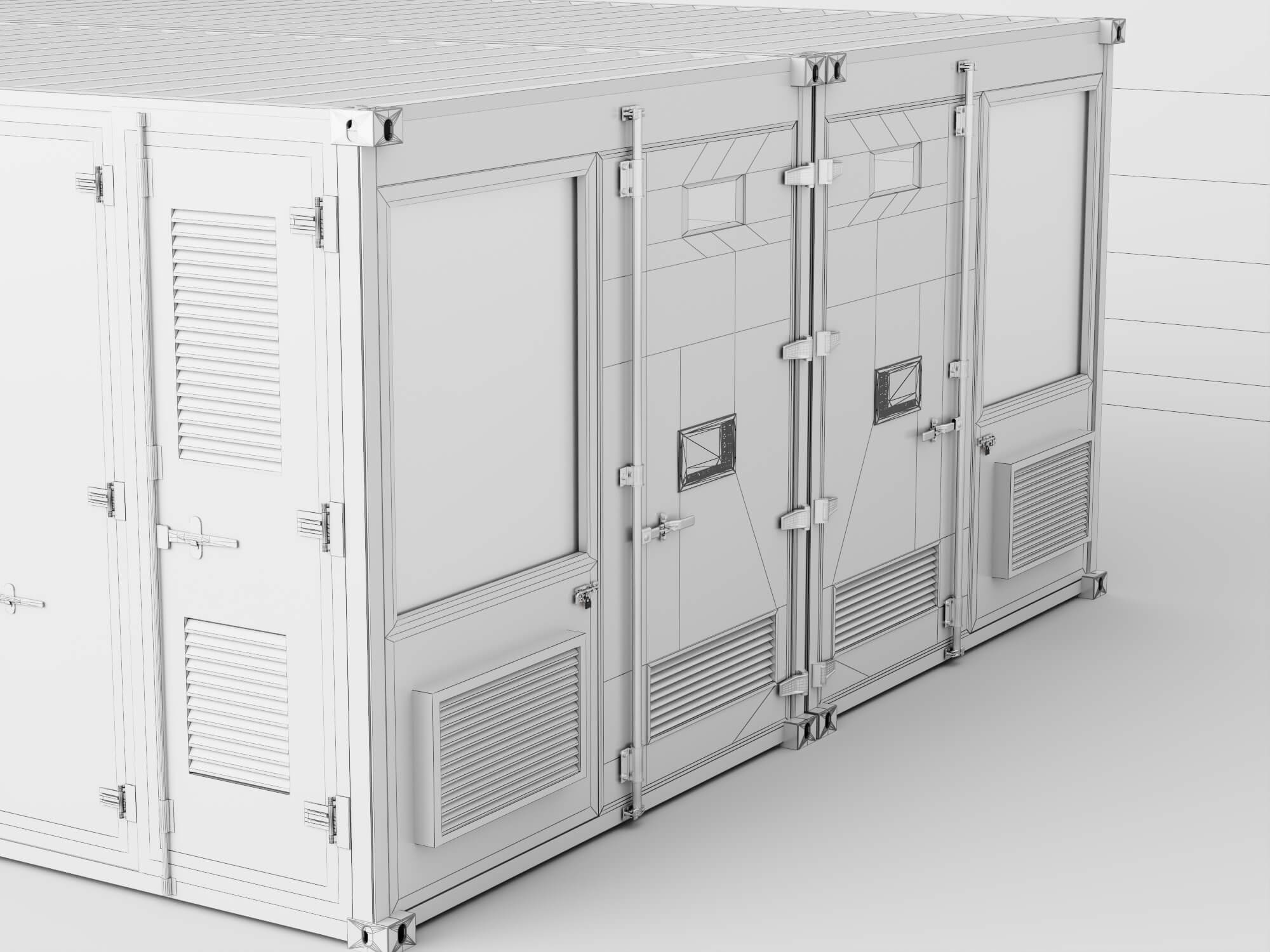 Container Type Power Substation 3D Model 3D Model