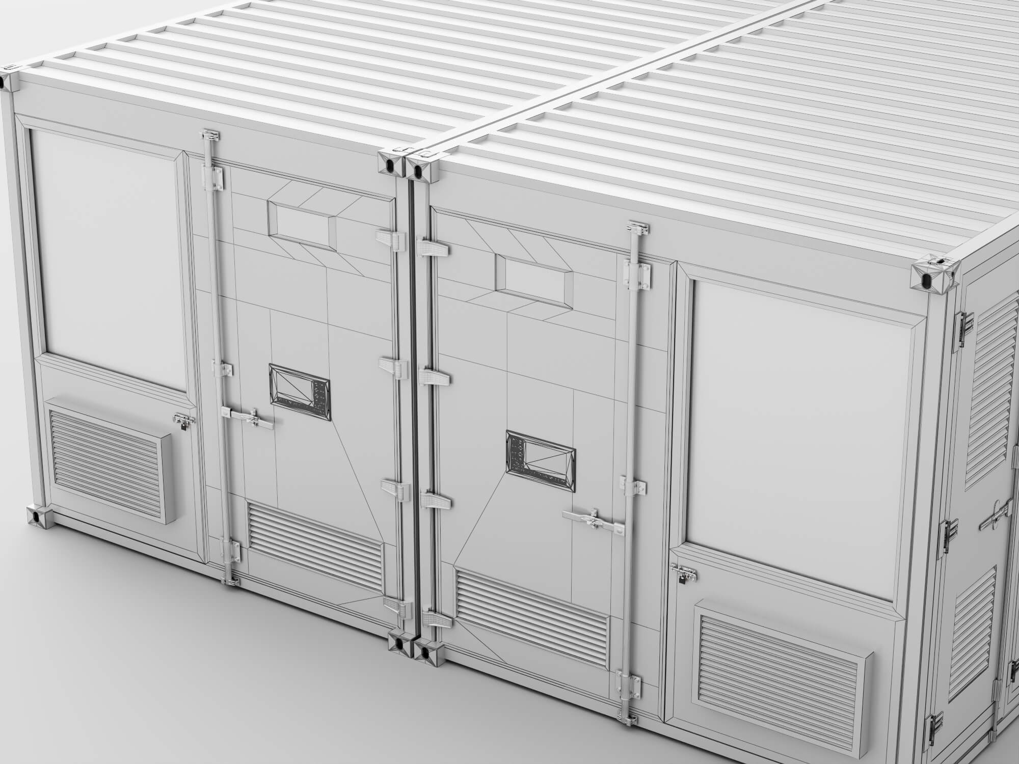 Container Type Power Substation 3D Model 3D Model