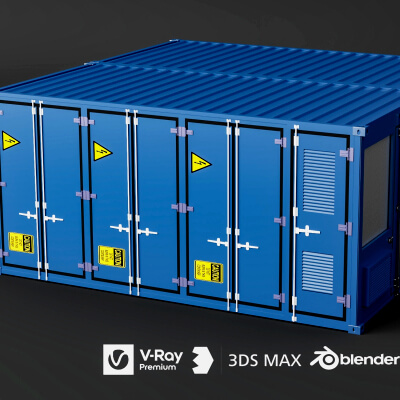 Container Type Power Substation 3D Model