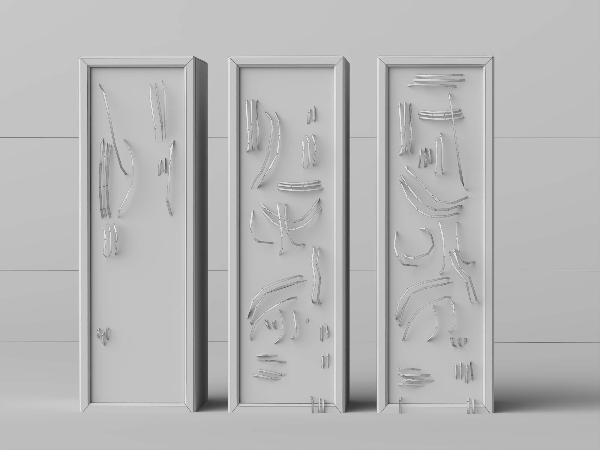 Damaged Server Rack Asset Pack 3D Model