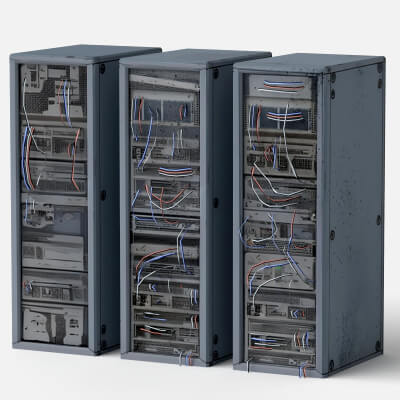Damaged Server Rack Asset Pack