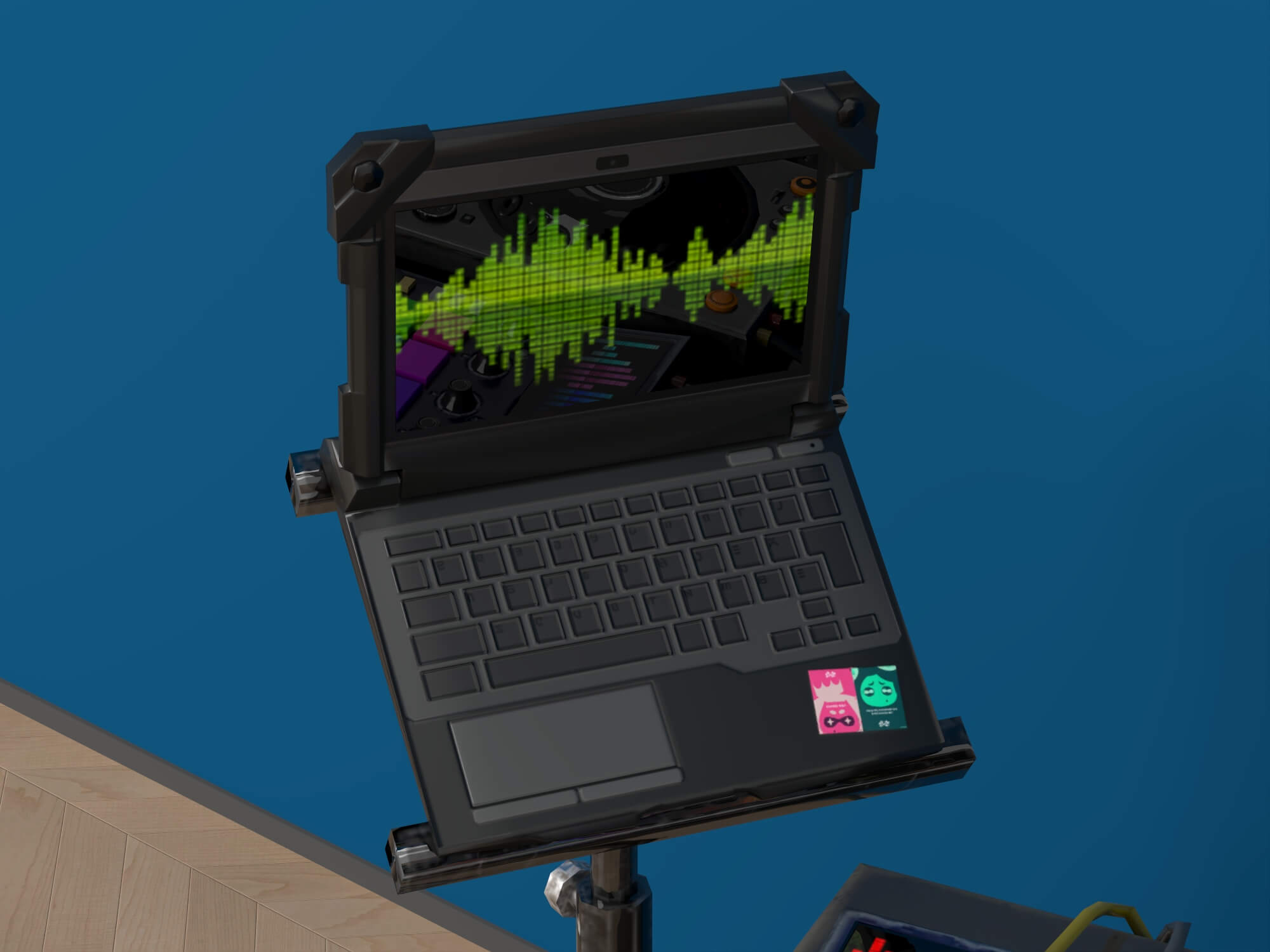 DJ Music Equipment Setup 3D Model 3D Model