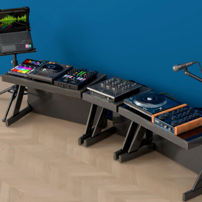 DJ Music Equipment Setup 3D Model