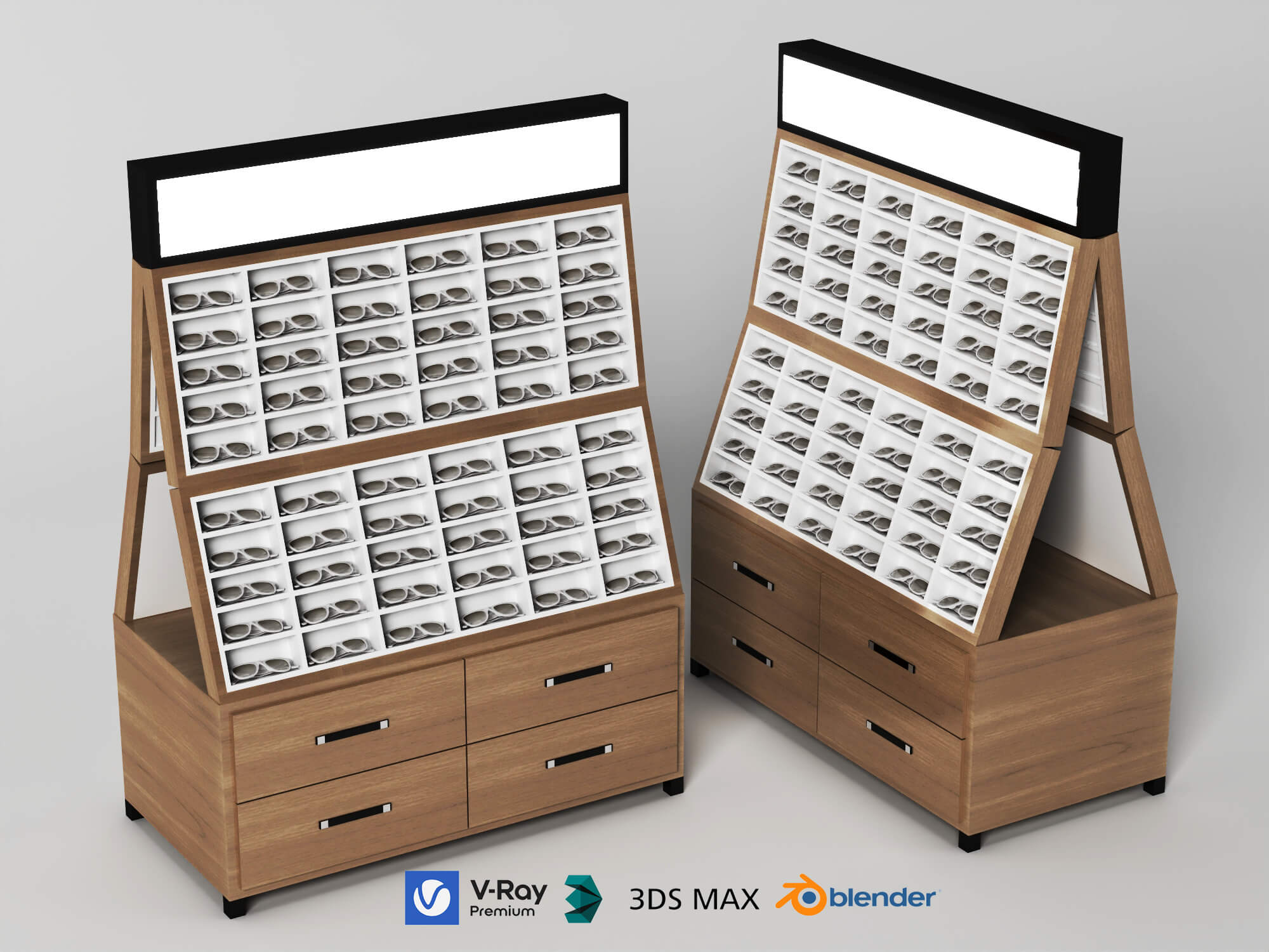 Eyeglass Display Stand 3D Model 3D Model