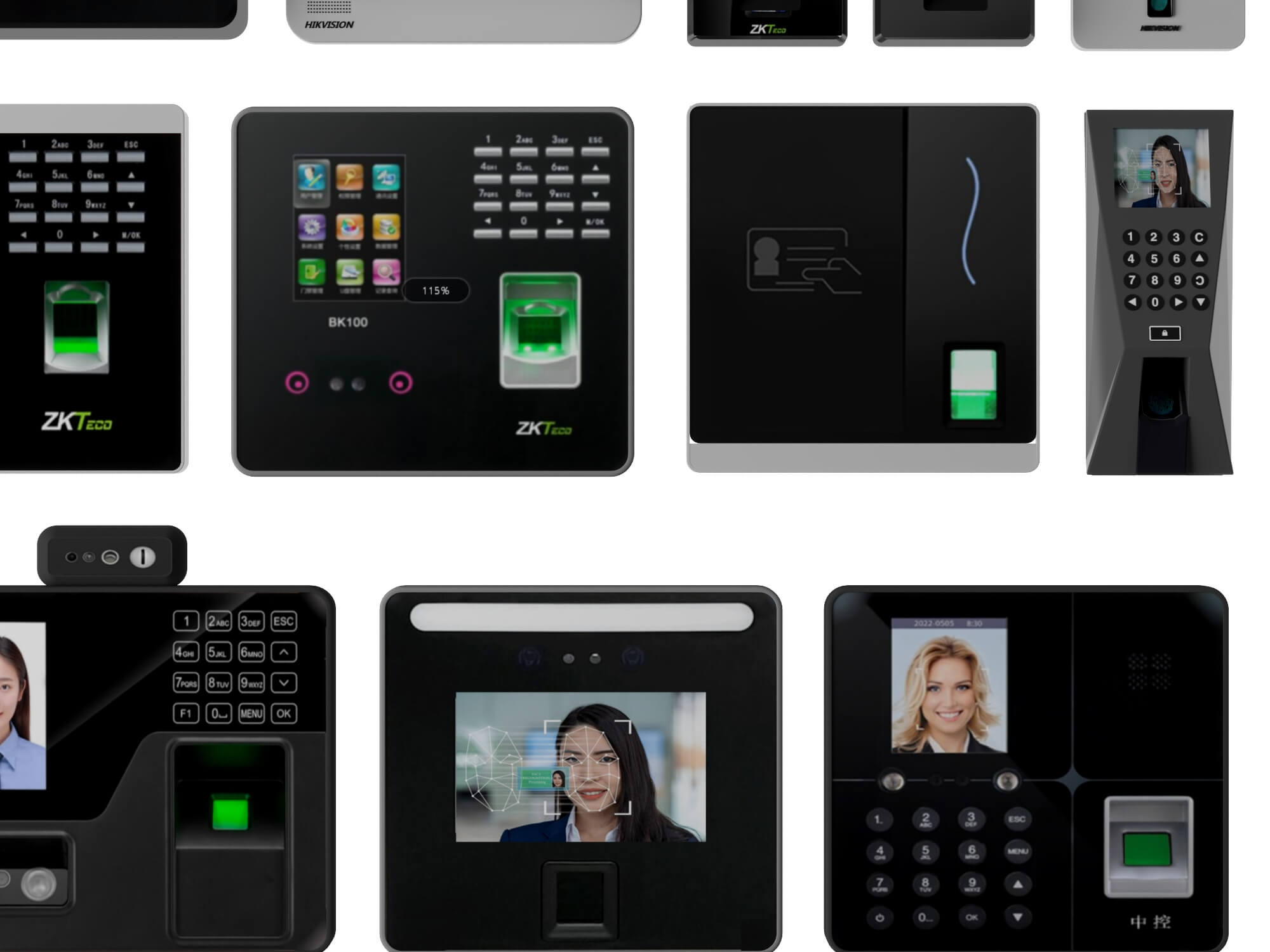 Face Fingerprint Access Control Terminal Set 3D Model