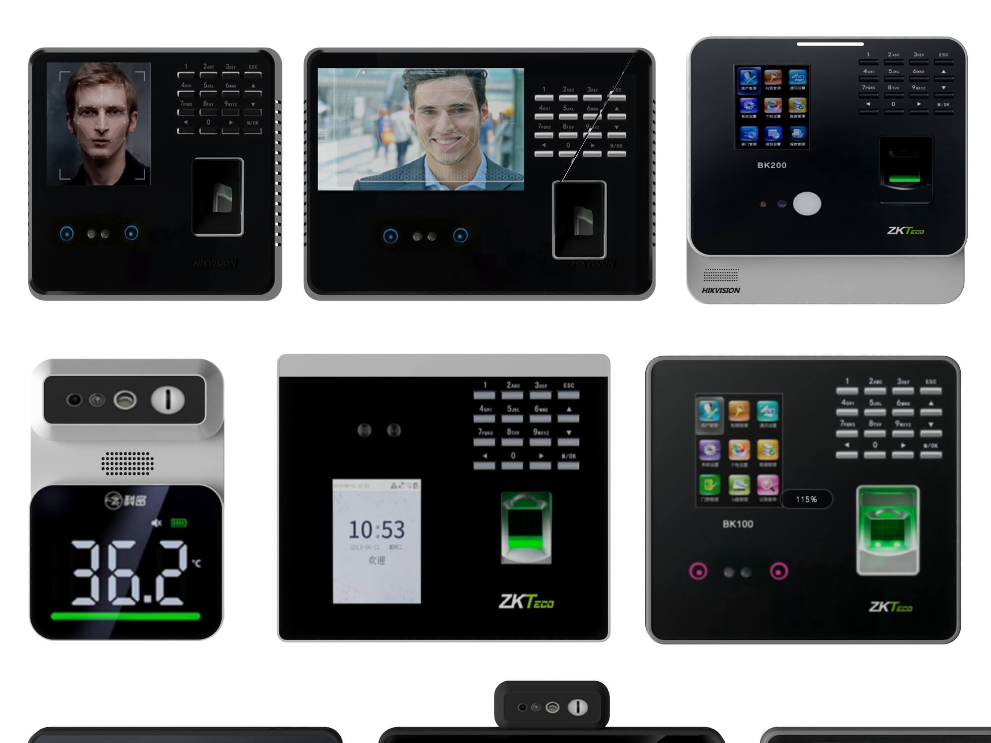 Face Fingerprint Access Control Terminal Set 3D Model