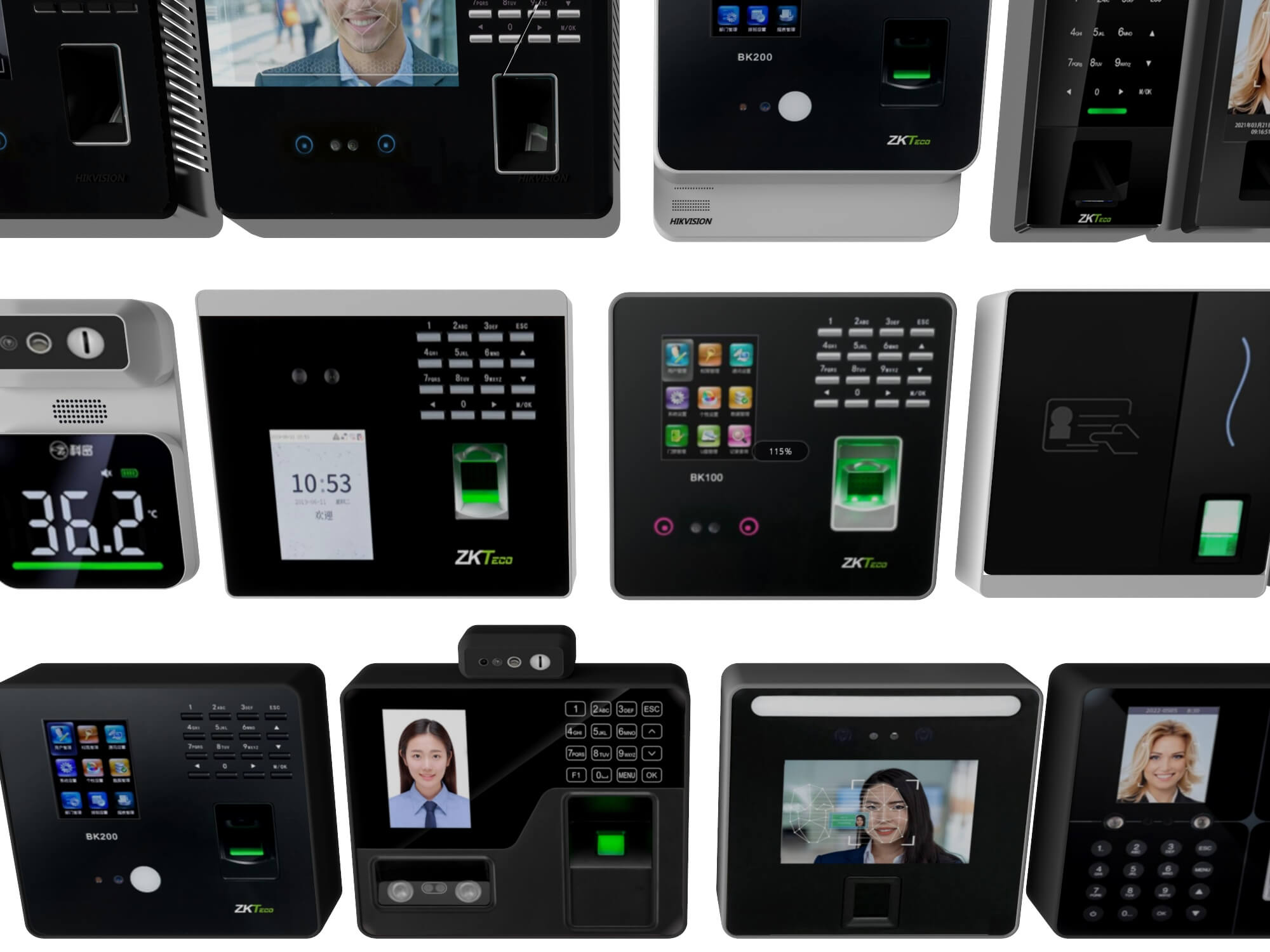 Face Fingerprint Access Control Terminal Set 3D Model