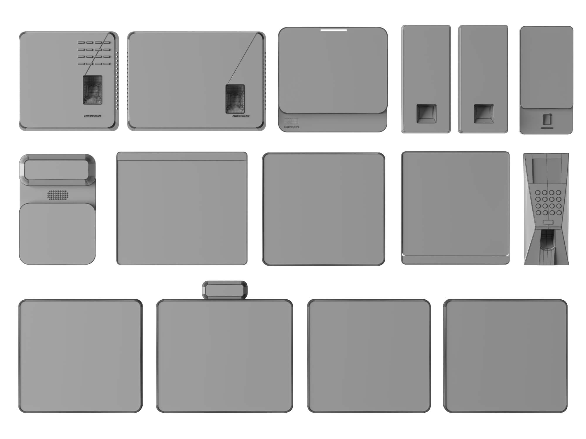 Face Fingerprint Access Control Terminal Set 3D Model