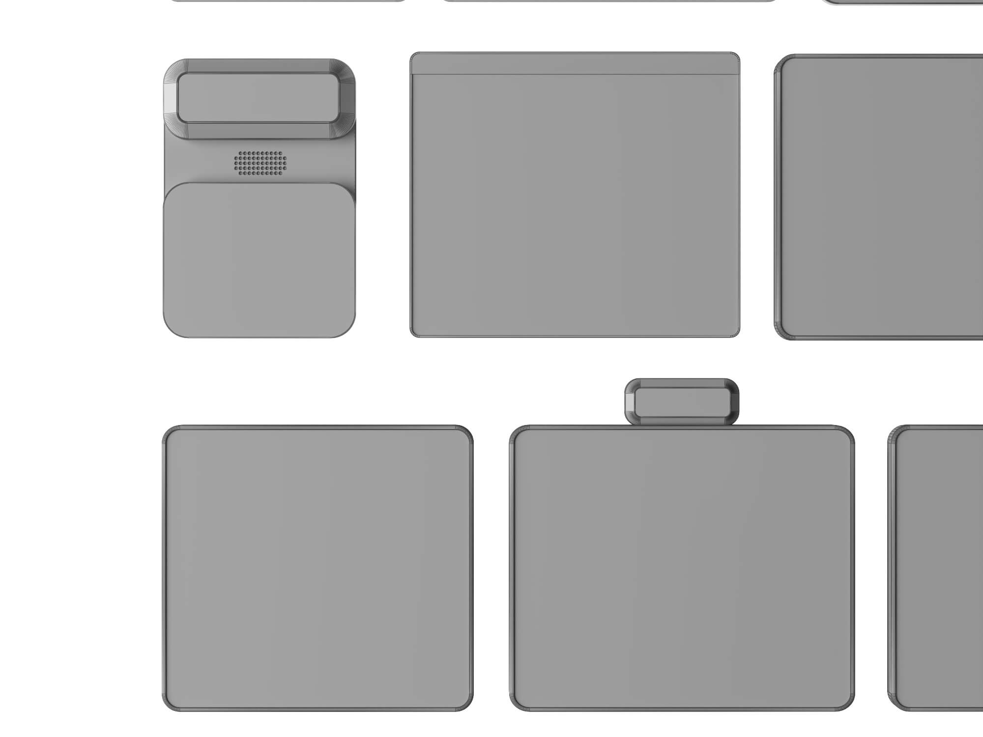 Face Fingerprint Access Control Terminal Set 3D Model