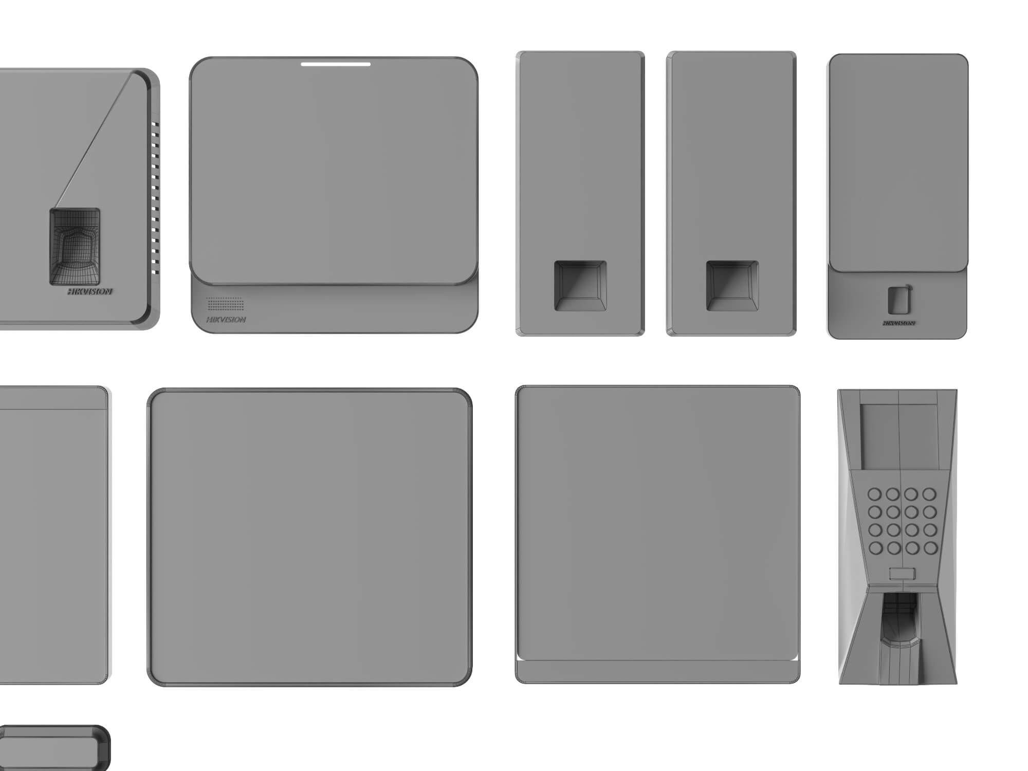 Face Fingerprint Access Control Terminal Set 3D Model