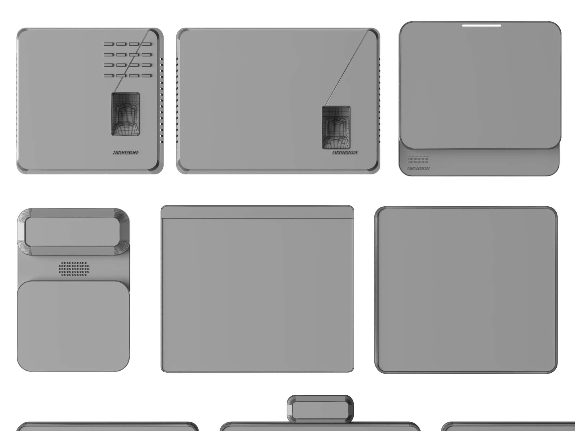 Face Fingerprint Access Control Terminal Set 3D Model