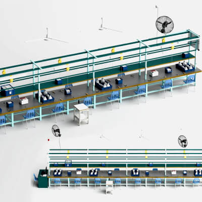 Factory Assembly Line Workstation