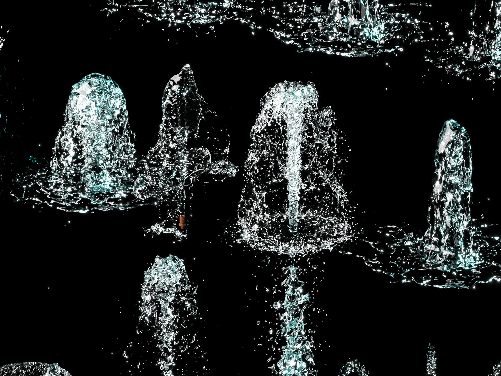 Fountain Water Jet Effect 3D Asset 3D Model