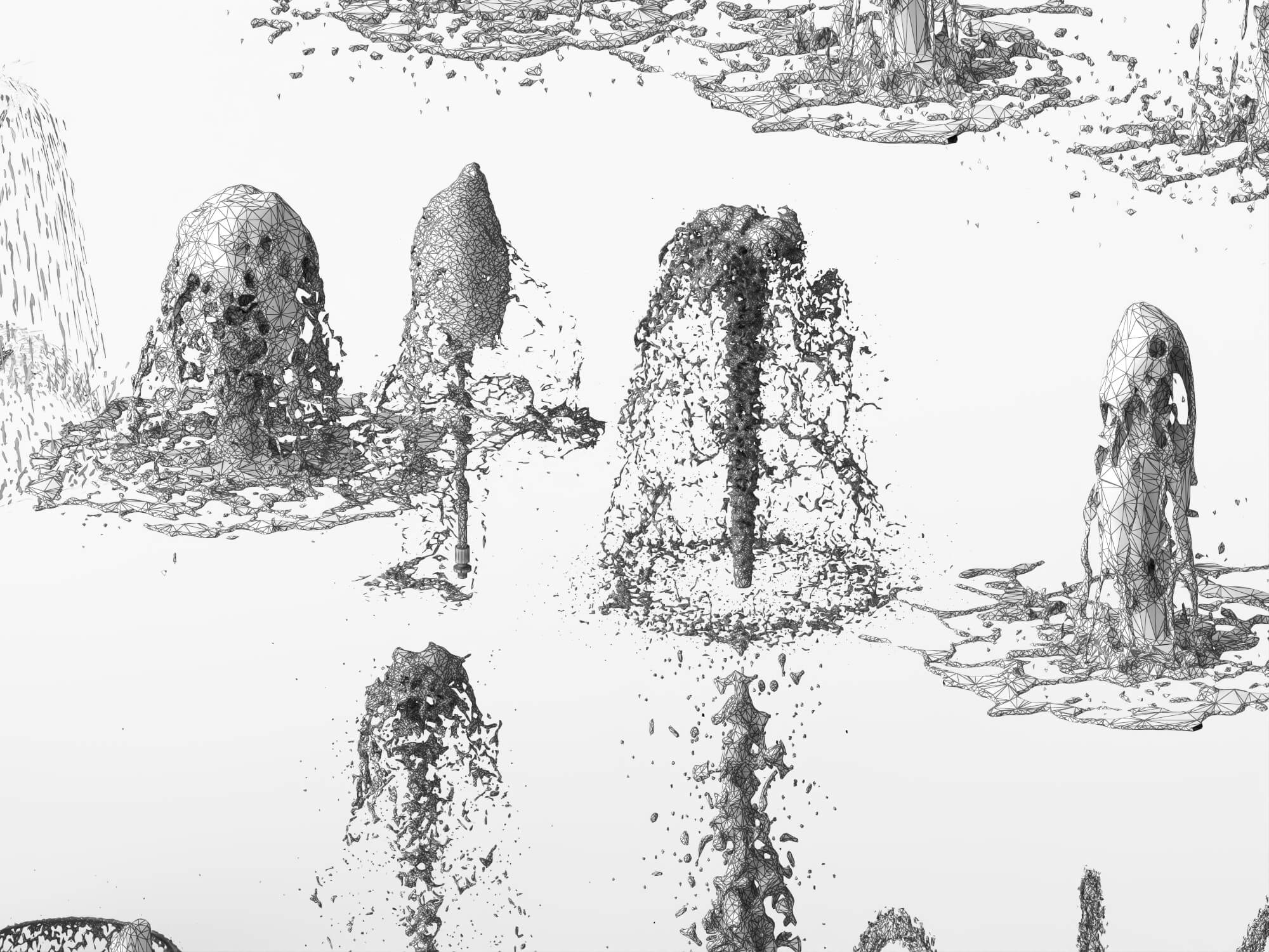 Fountain Water Jet Effect 3D Asset 3D Model