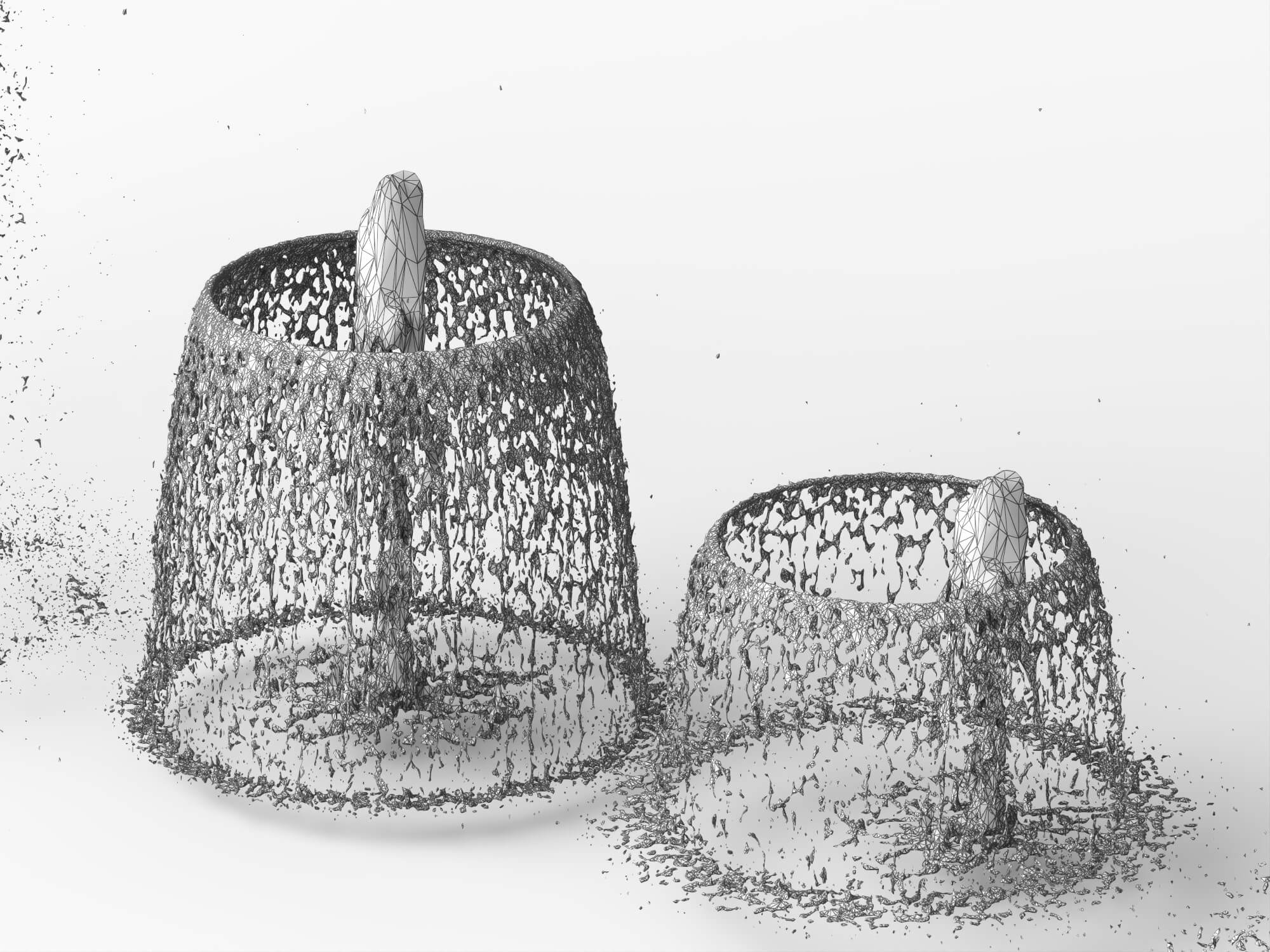 Fountain Water Jet Effect 3D Asset 3D Model