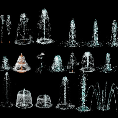 Fountain Water Jet Effect 3D Asset