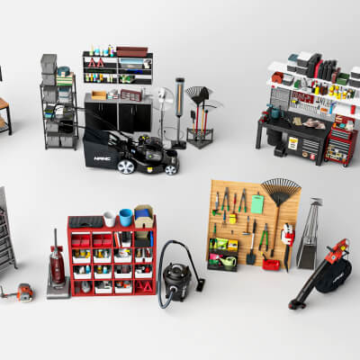 Garage and Garden Workshop Tools Asset Pack