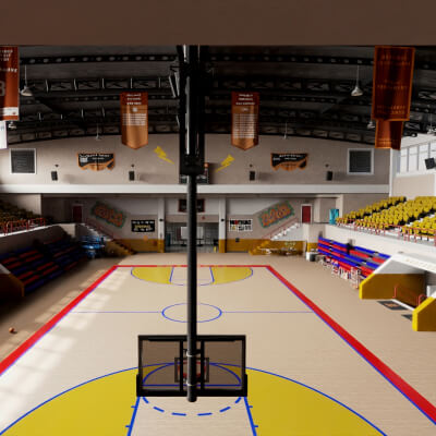 Indoor Basketball Gym Arena Scene