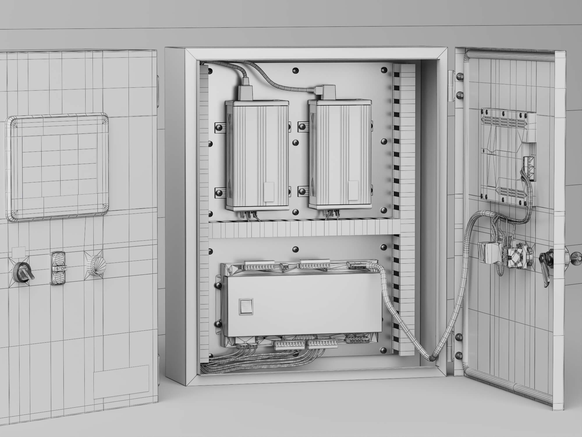 Industrial Control Panel 3D Model 3D Model