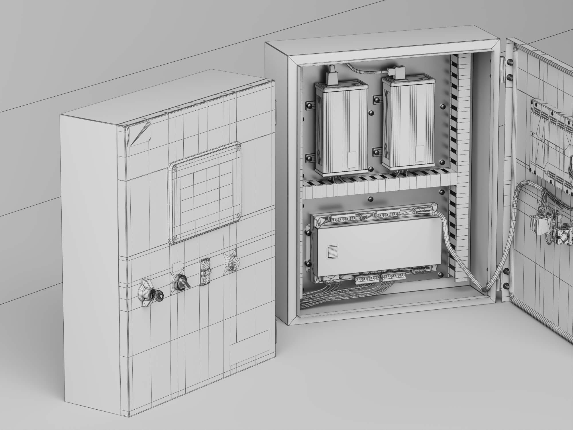 Industrial Control Panel 3D Model 3D Model