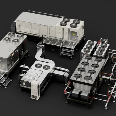 Industrial HVAC Air Handling Unit Equipment Pack