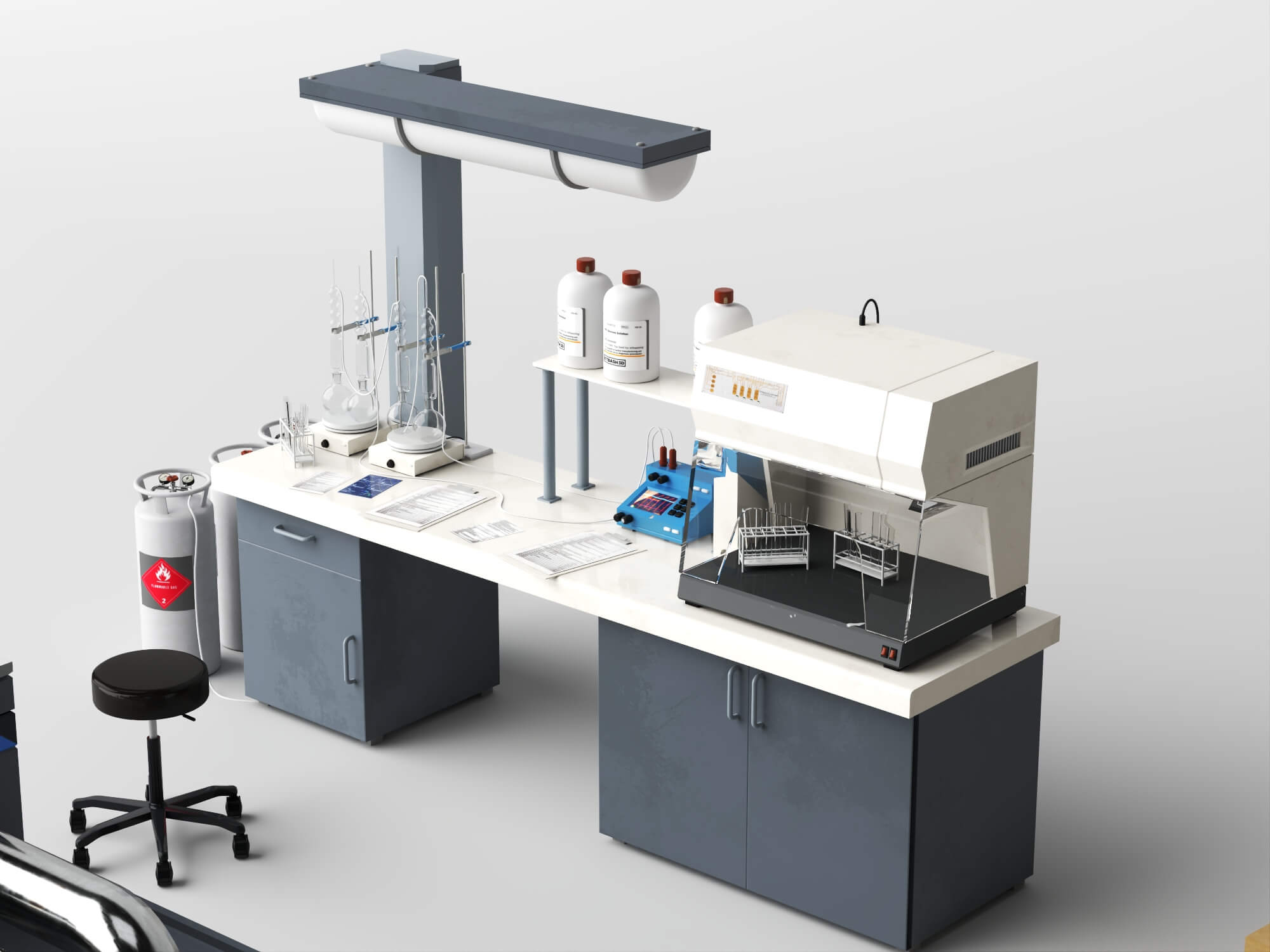 Laboratory Inspection Station 3D Model 3D Model