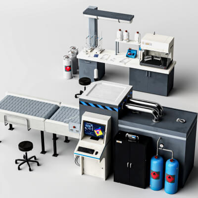 Laboratory Inspection Station 3D Model