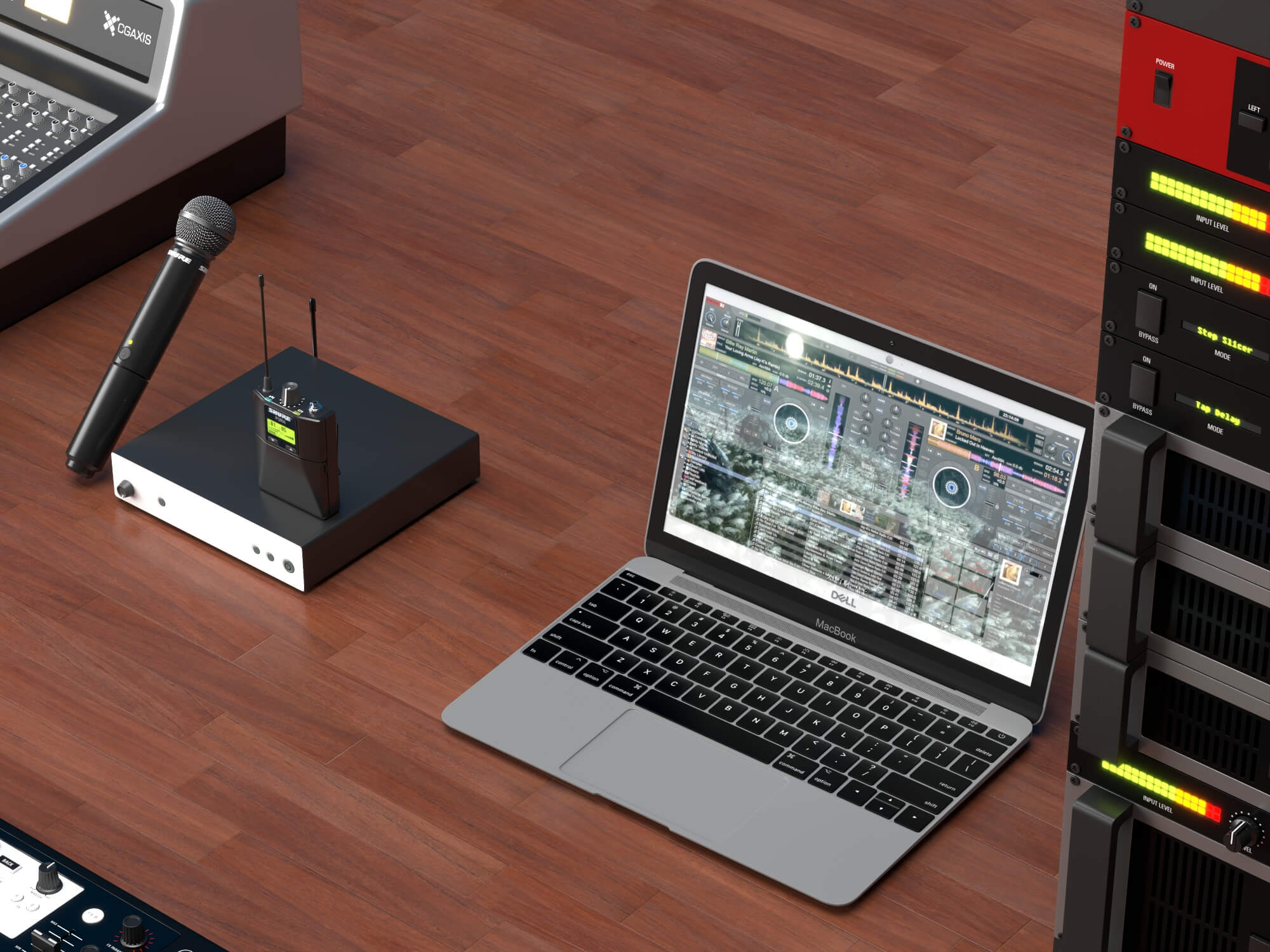 Live Sound DJ Equipment Set 3D Model