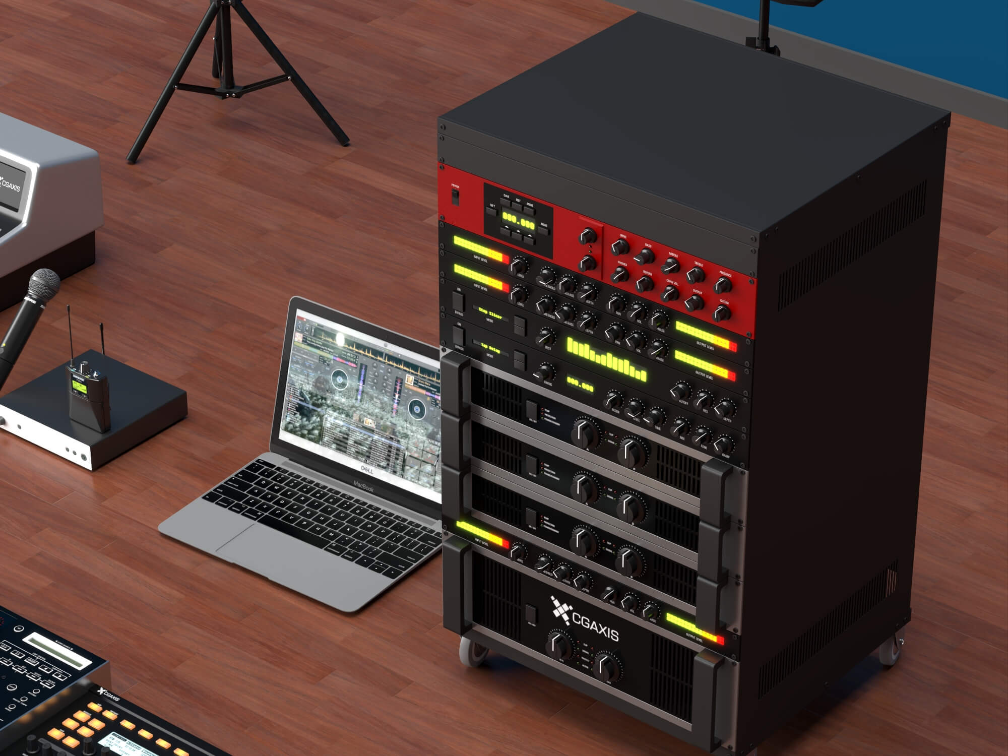 Live Sound DJ Equipment Set 3D Model