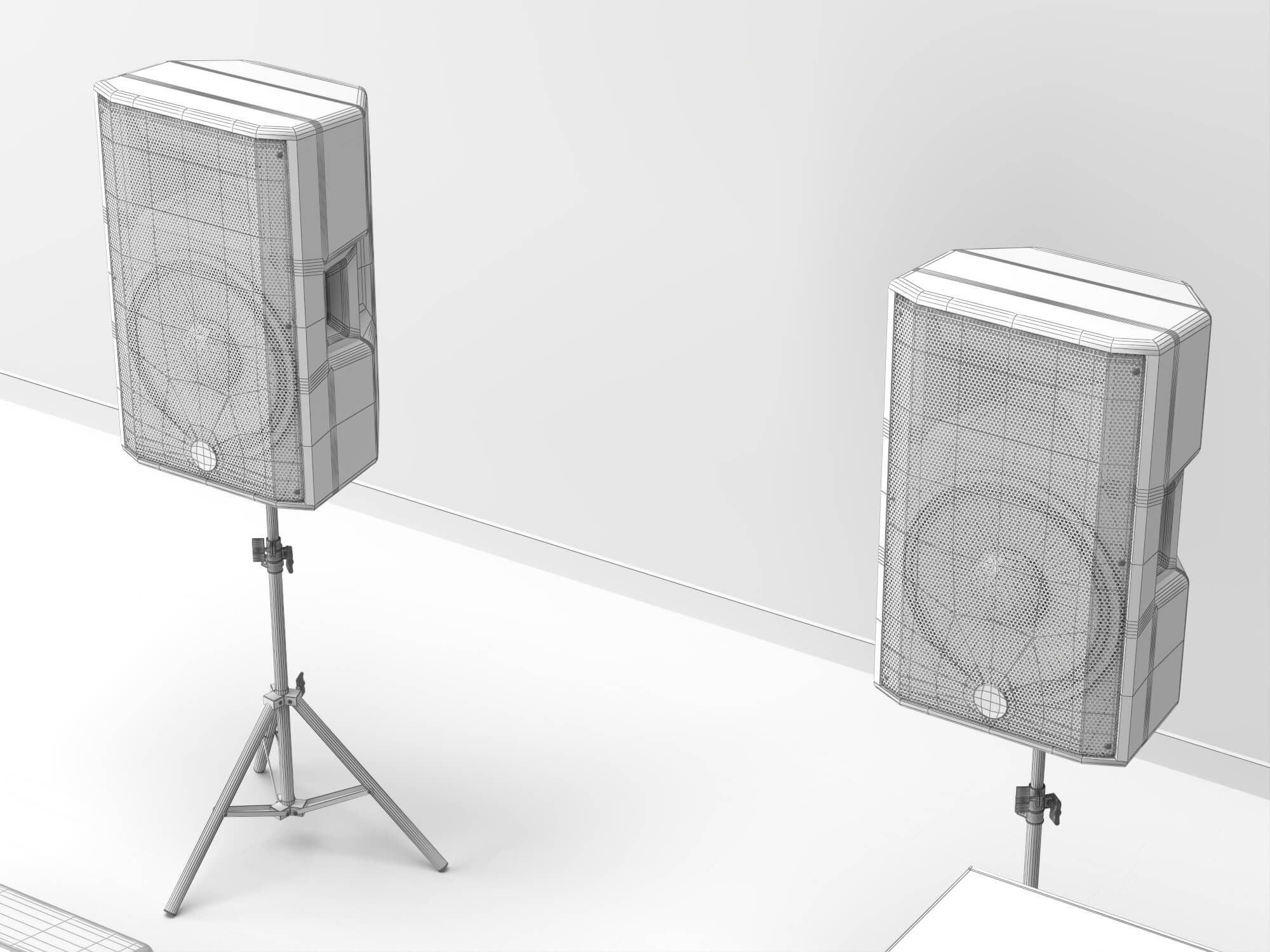 Live Sound DJ Equipment Set 3D Model