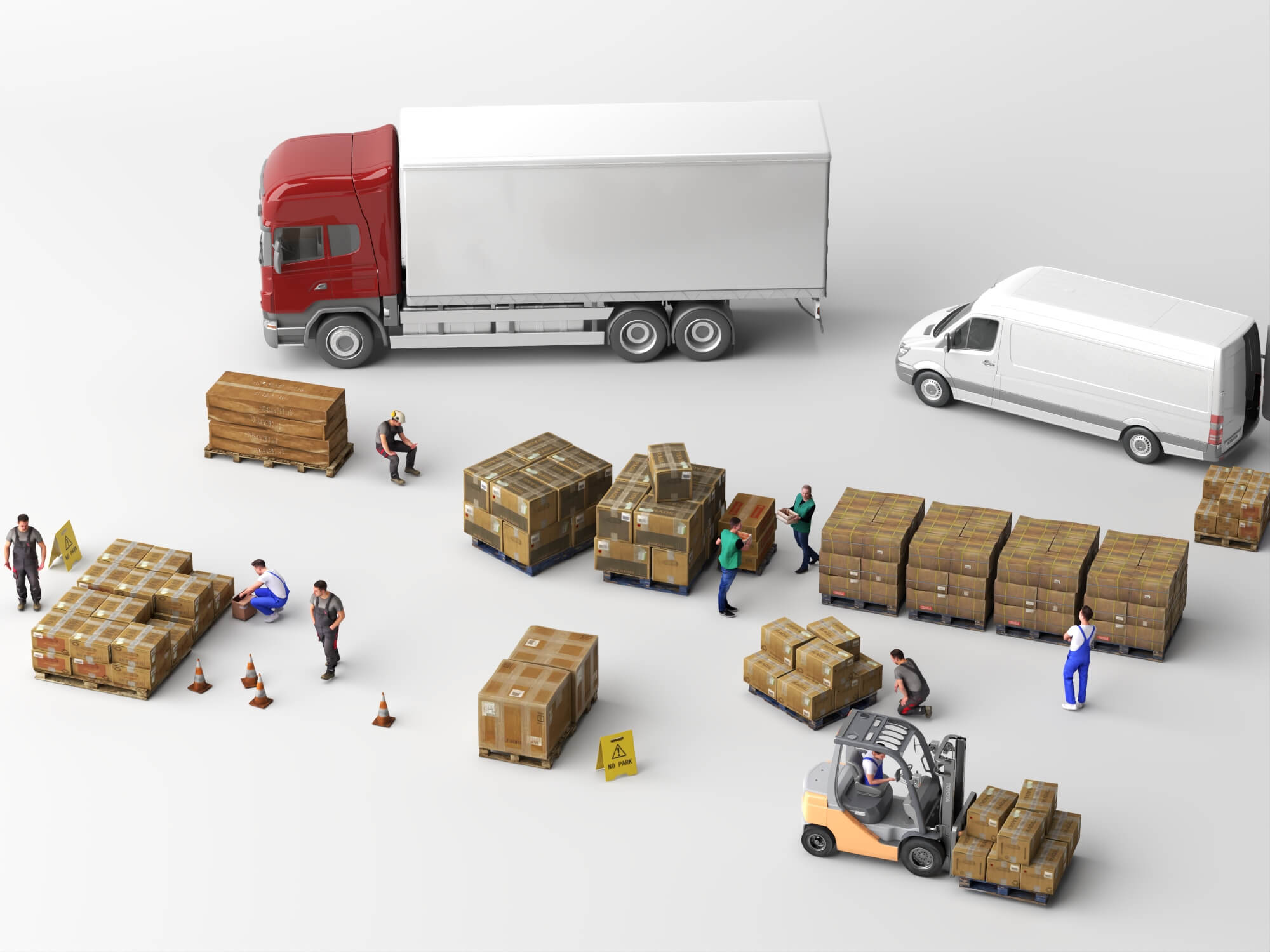 Logistics Loading Scene Pack 3D Model 3D Model