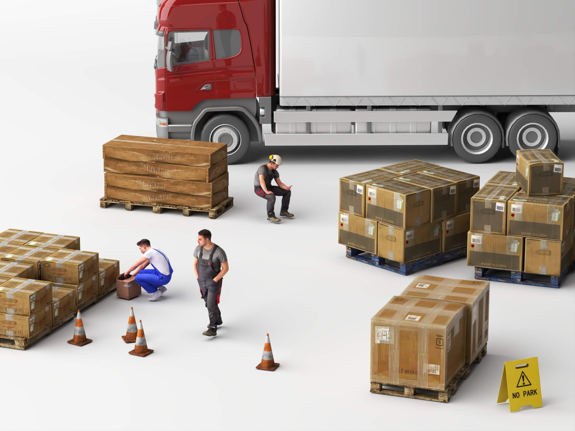Logistics Loading Scene Pack 3D Model 3D Model