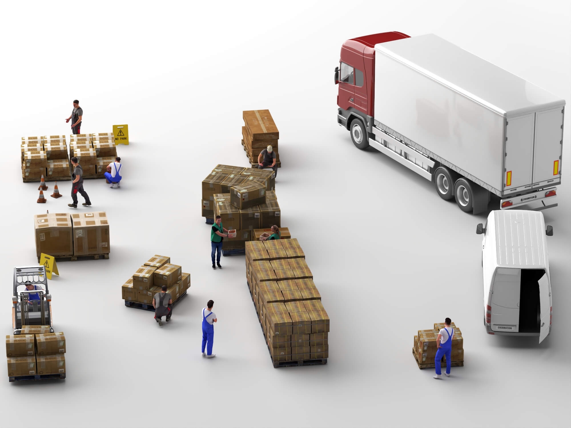 Logistics Loading Scene Pack 3D Model 3D Model