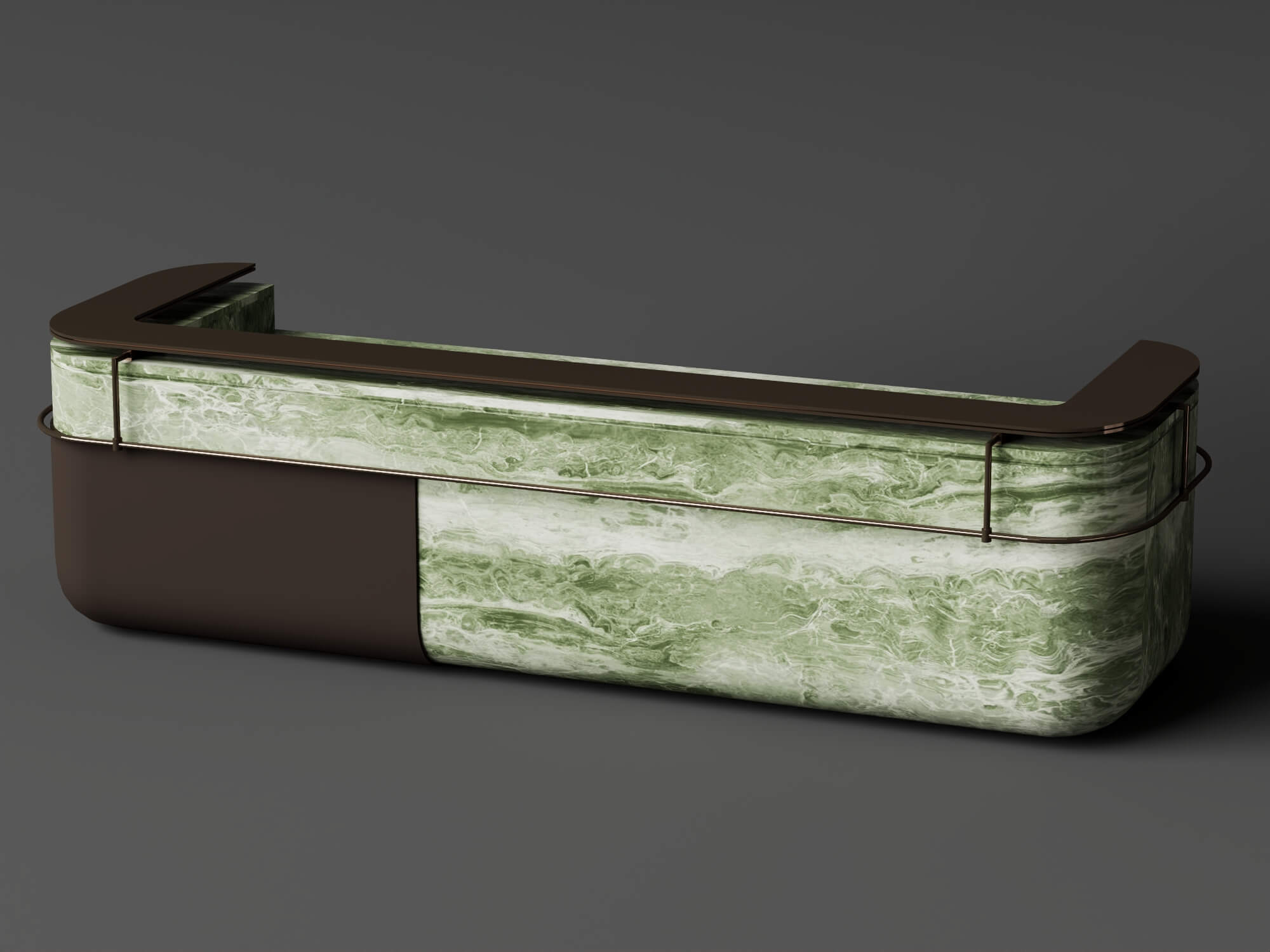 Luxury Marble Reception Desk Pack 3D Model