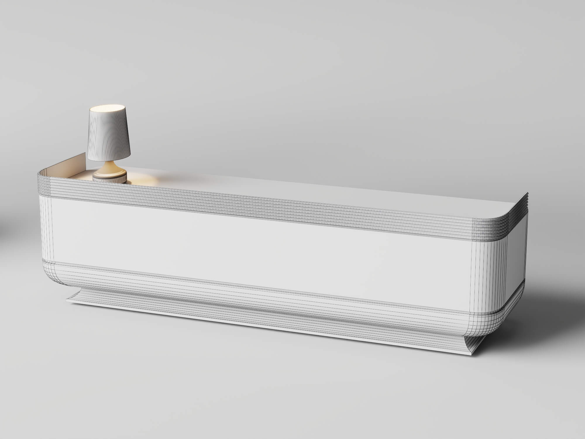 Luxury Marble Reception Desk Pack 3D Model