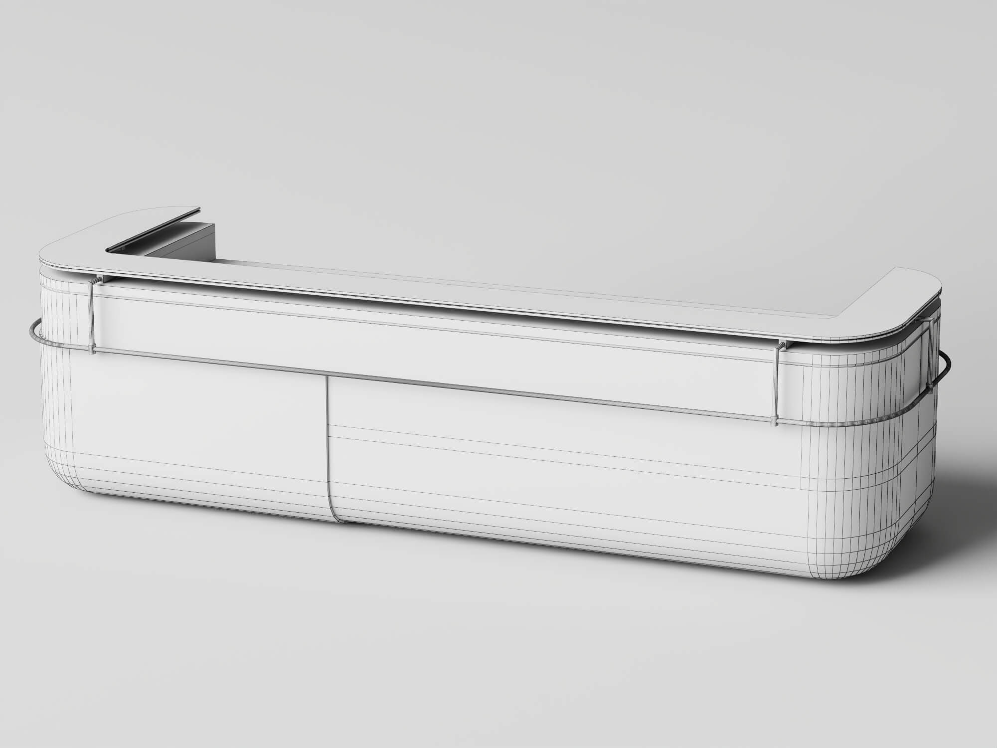Luxury Marble Reception Desk Pack 3D Model