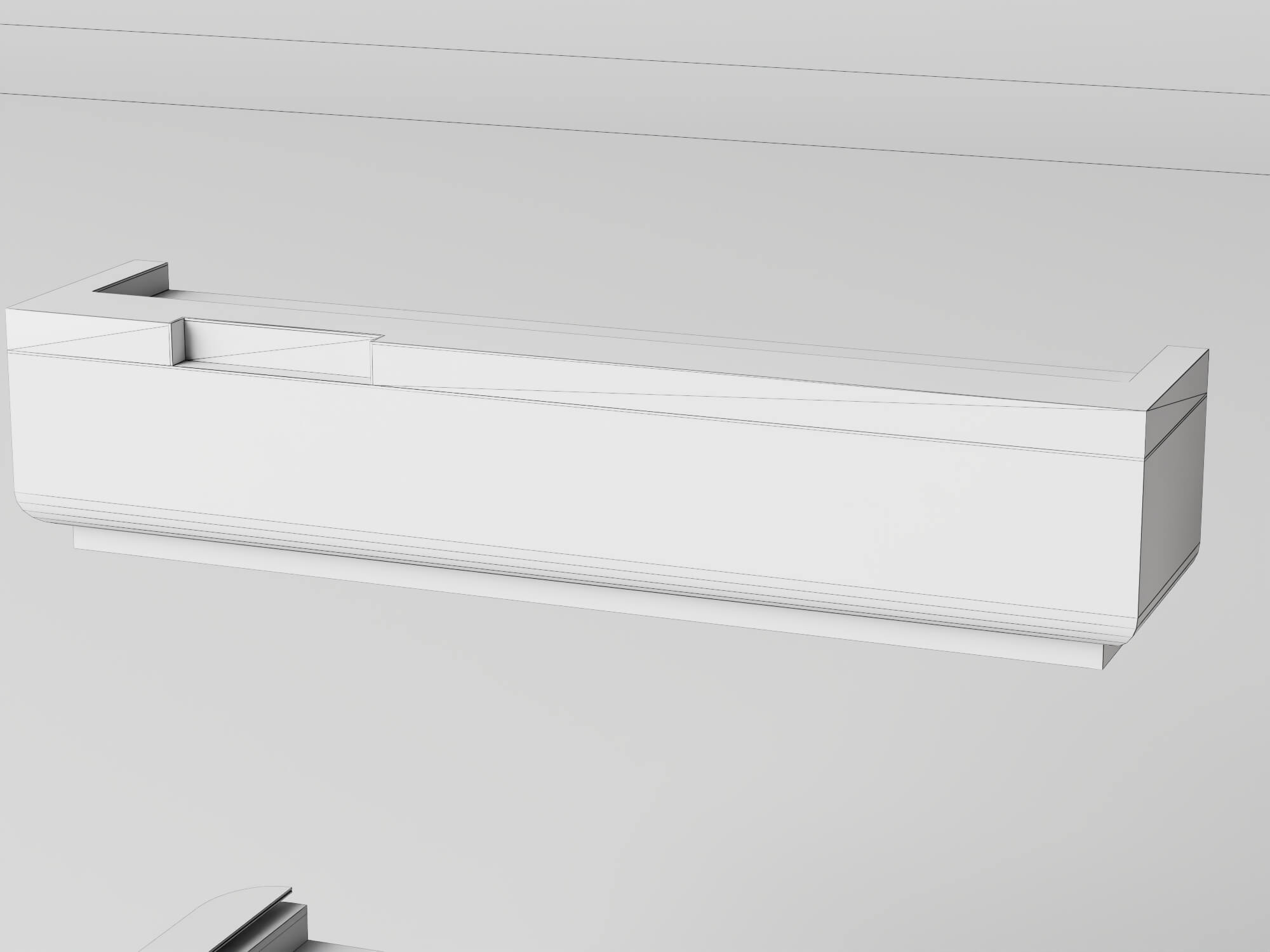 Luxury Marble Reception Desk Pack 3D Model