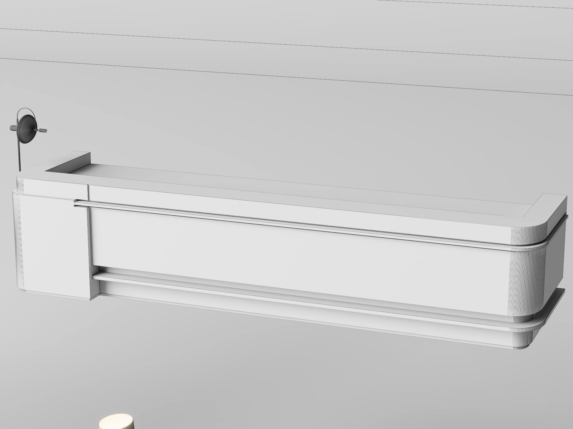 Luxury Marble Reception Desk Pack 3D Model