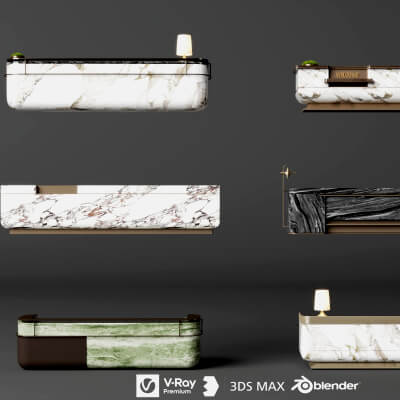 Luxury Marble Reception Desk Pack