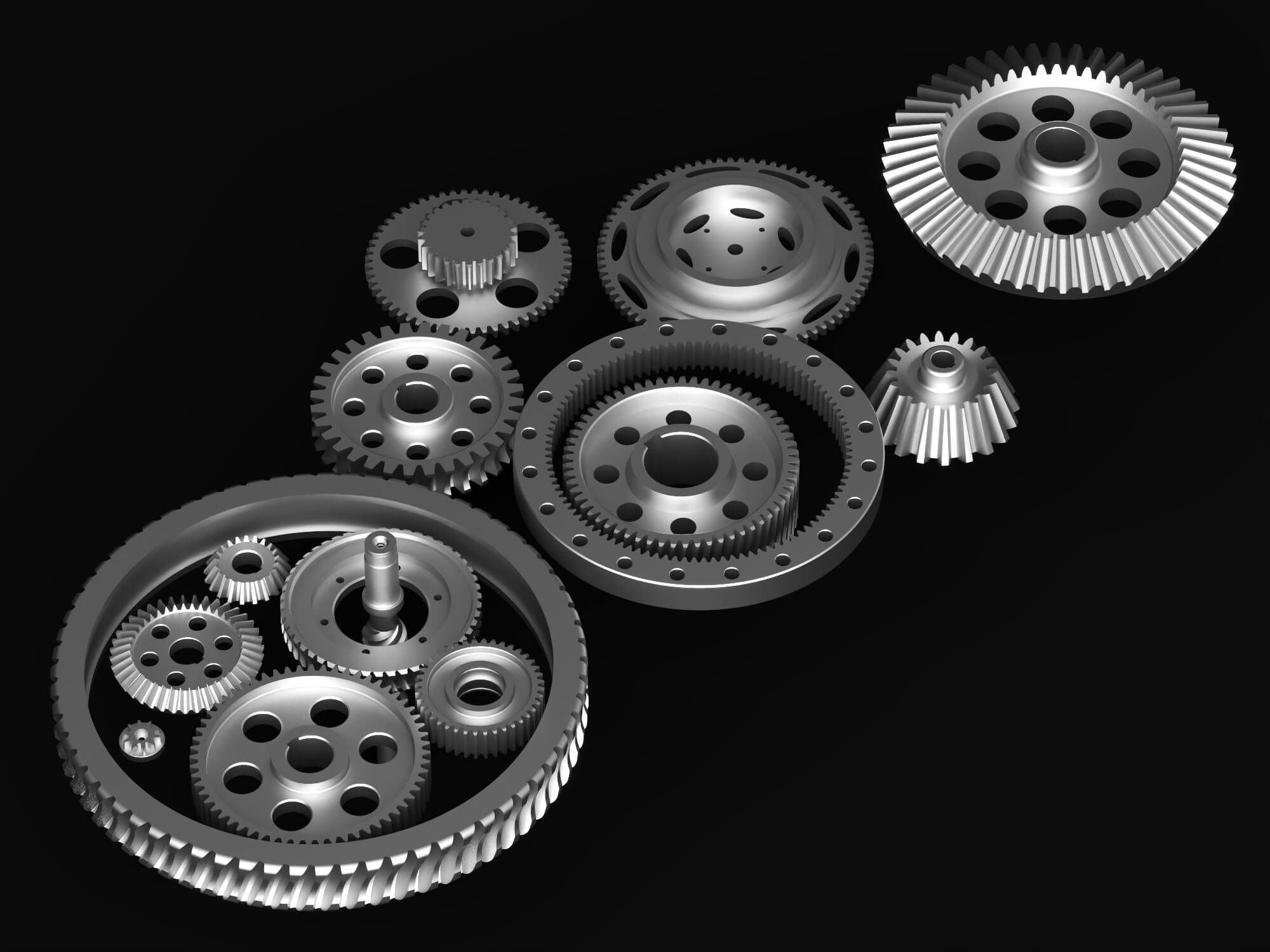 Metal Gear Parts Set 3D Model 3D Model
