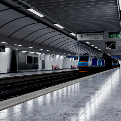 Metro Station Subway Scene