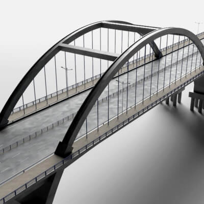 Modern Arch Highway Bridge