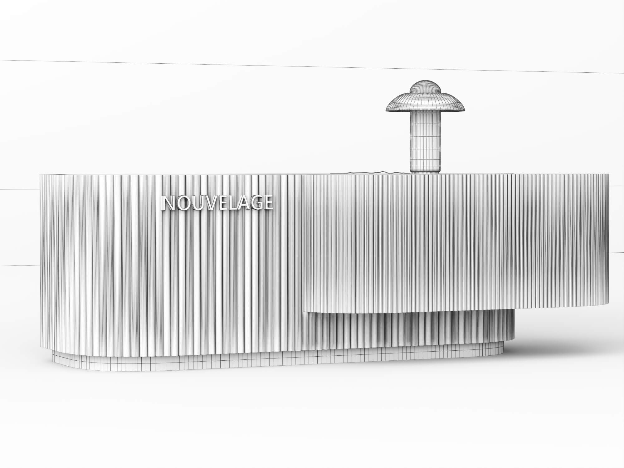 Modern Branded Reception Desk Pack 3D Model