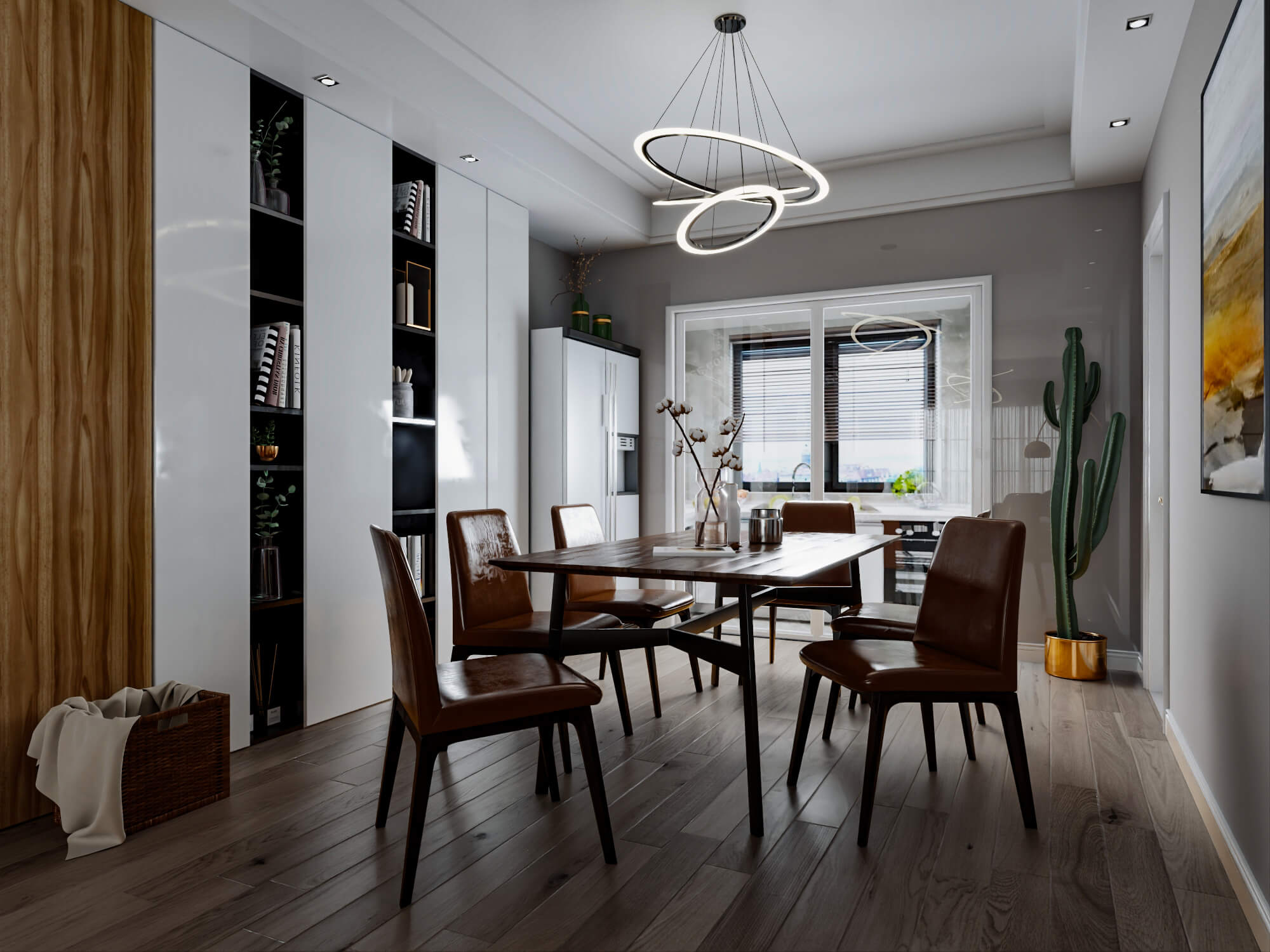 Modern Dining Room Interior 3D Model 3D Model