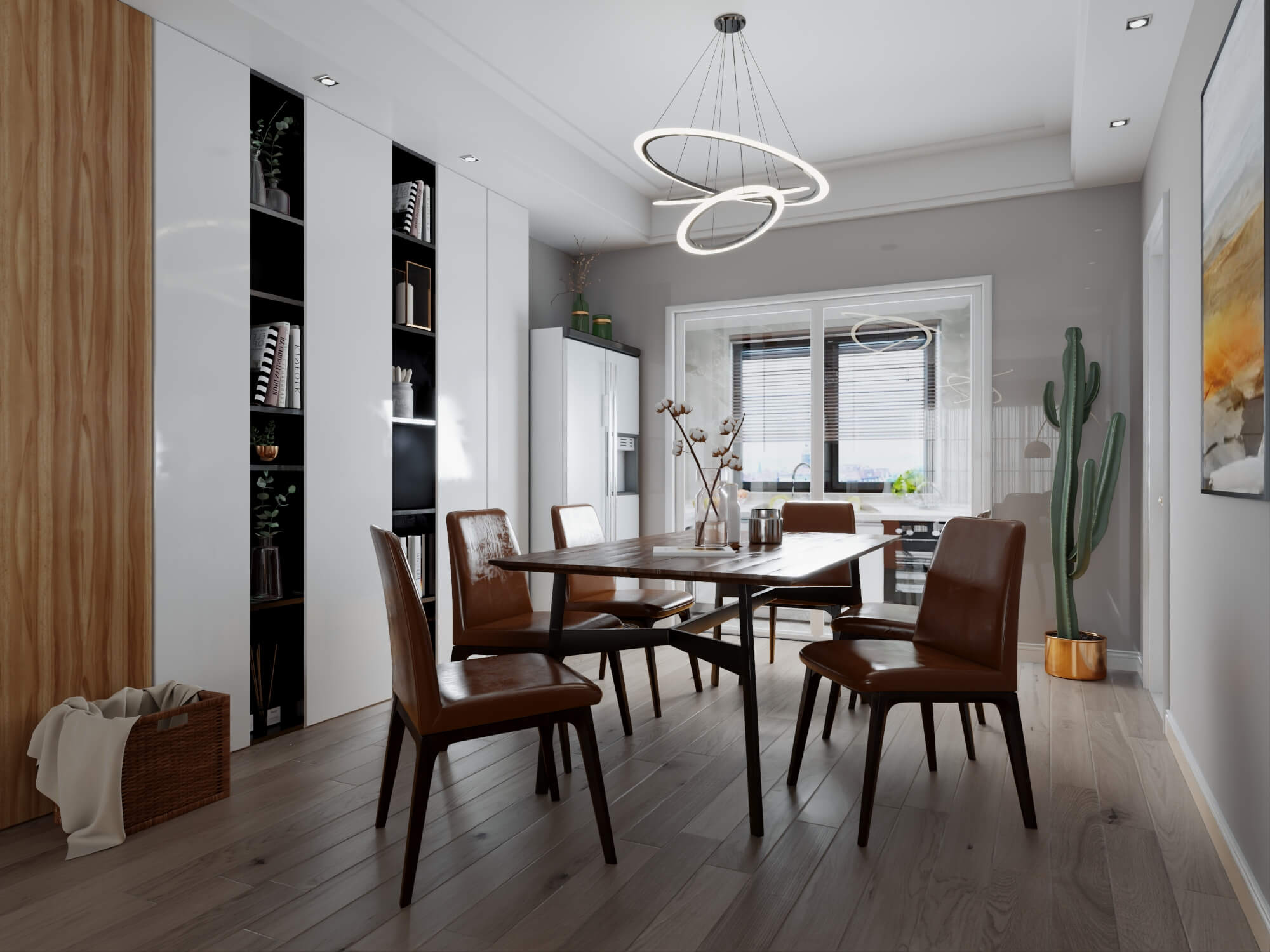 Modern Dining Room Interior 3D Model 3D Model