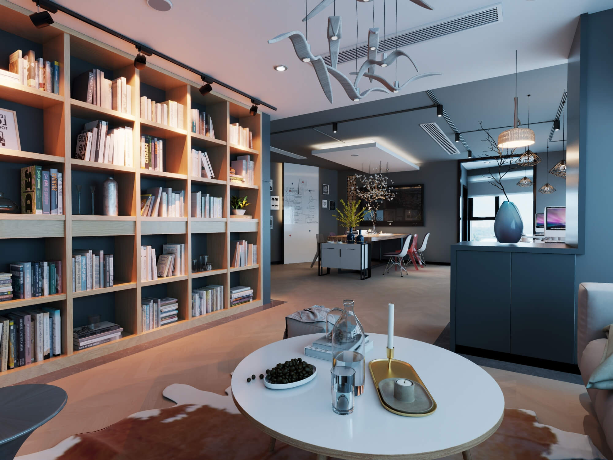 Modern Home Study Interior 3d Model 3D Model