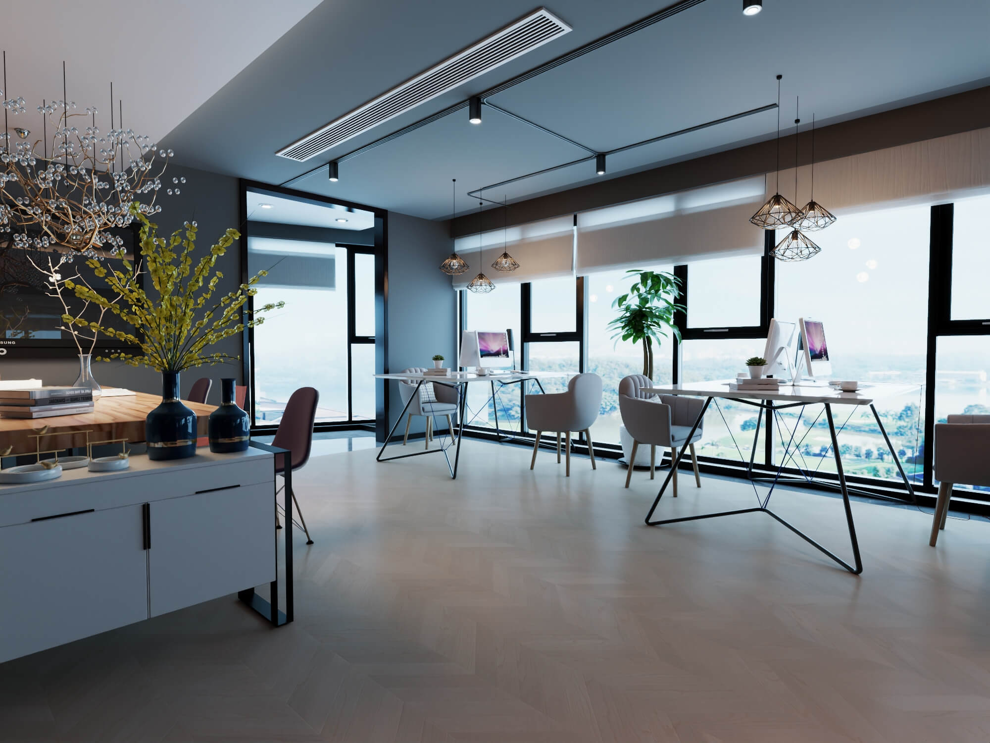 Modern Home Study Interior 3d Model 3D Model