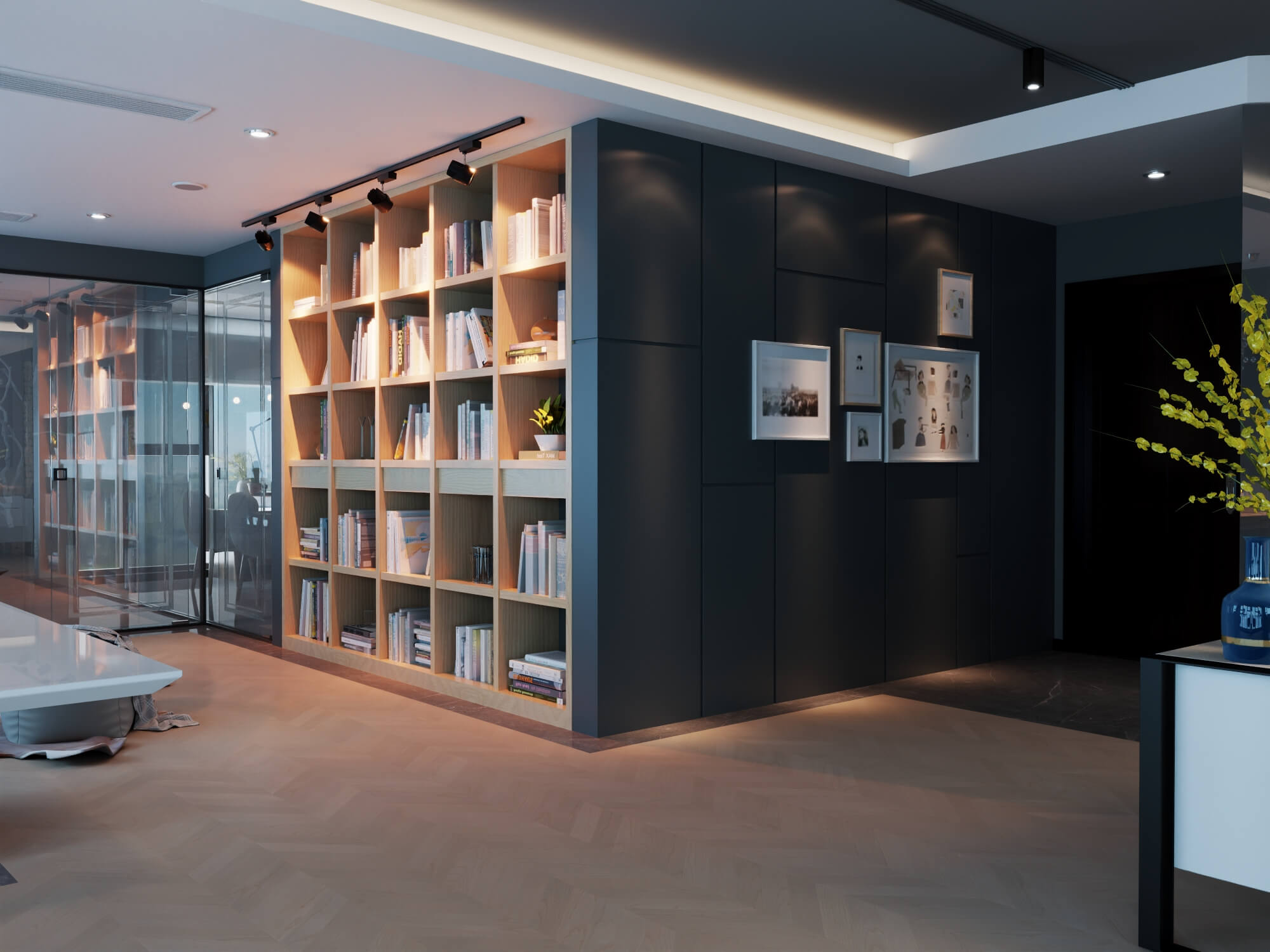 Modern Home Study Interior 3d Model 3D Model