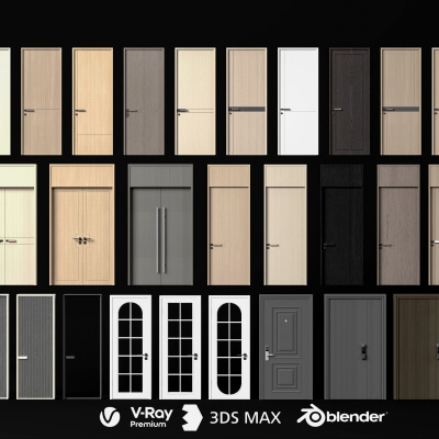 Modern Interior Door Collection 3D Models