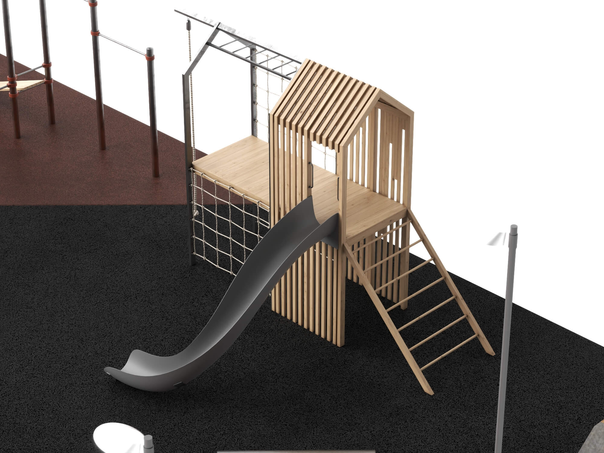 Modern Outdoor Playground 3D Model 3D Model